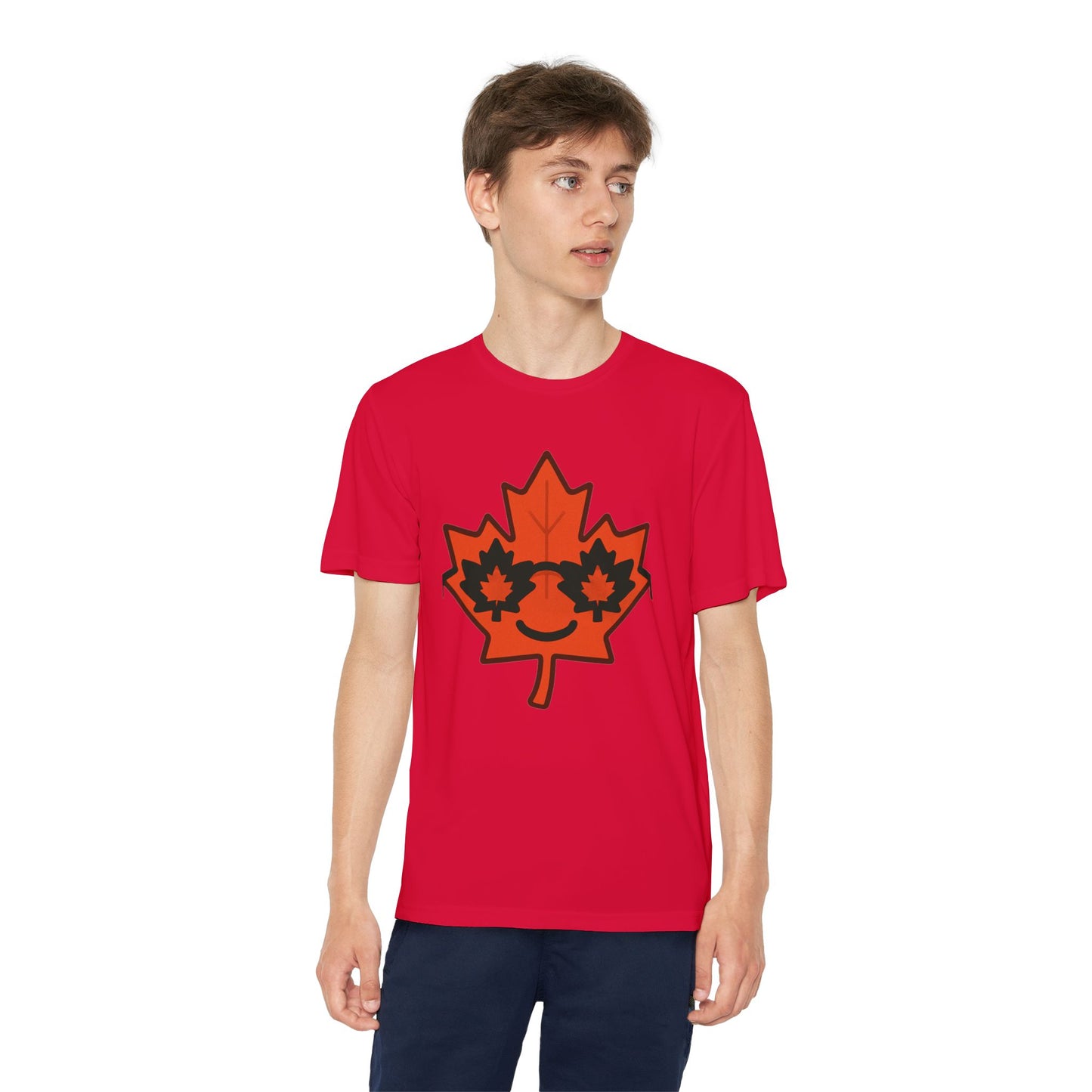 Youth Captain Canada Tee - Fun Maple Leaf Design
