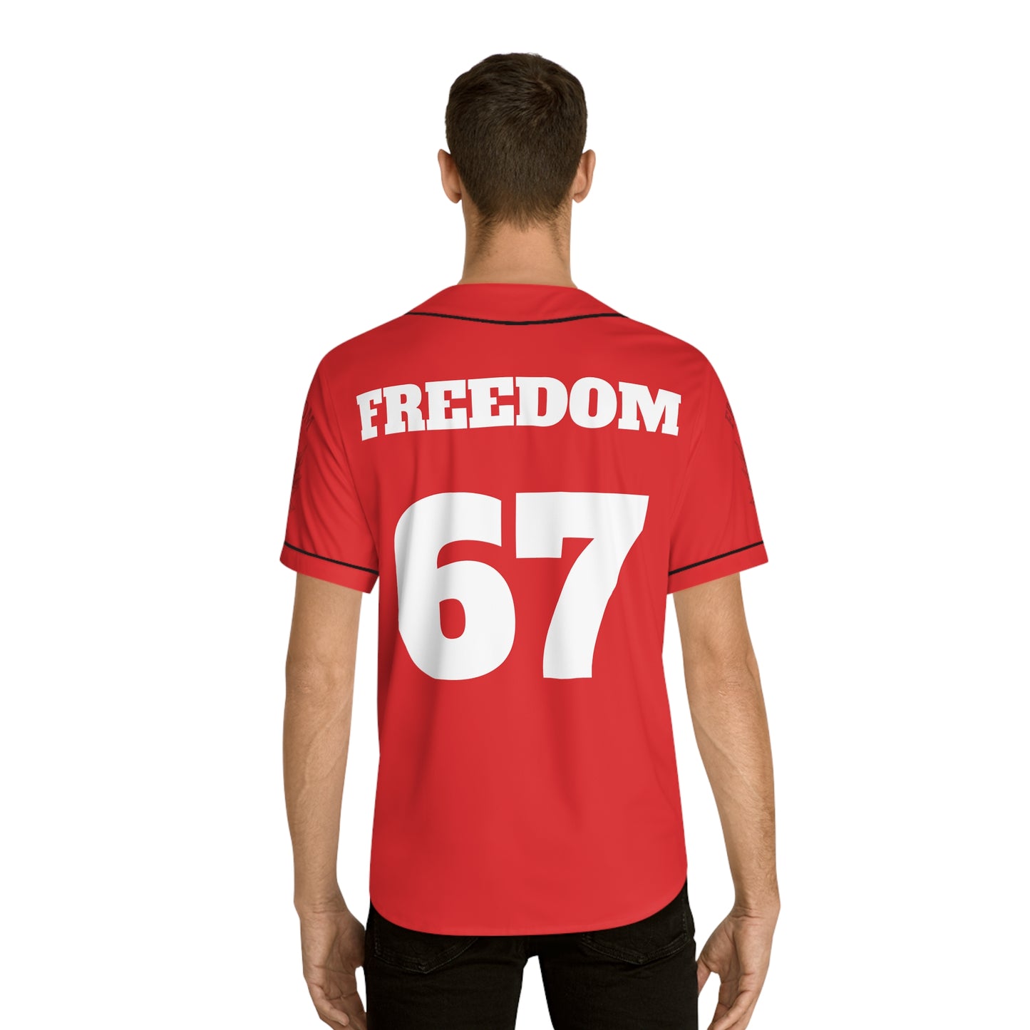 Men's Red Baseball Canada Jersey - Freedom 67