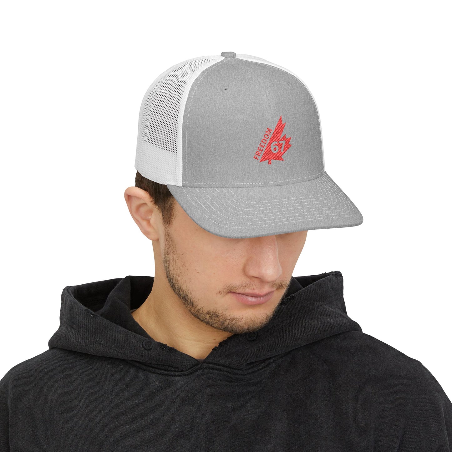 Freedom 67 Snapback Trucker Cap - Casual Summer Hat, Outdoor Adventure Gear, Gift for Him, Stylish Embroidered Cap, Trendy Men's Accessories
