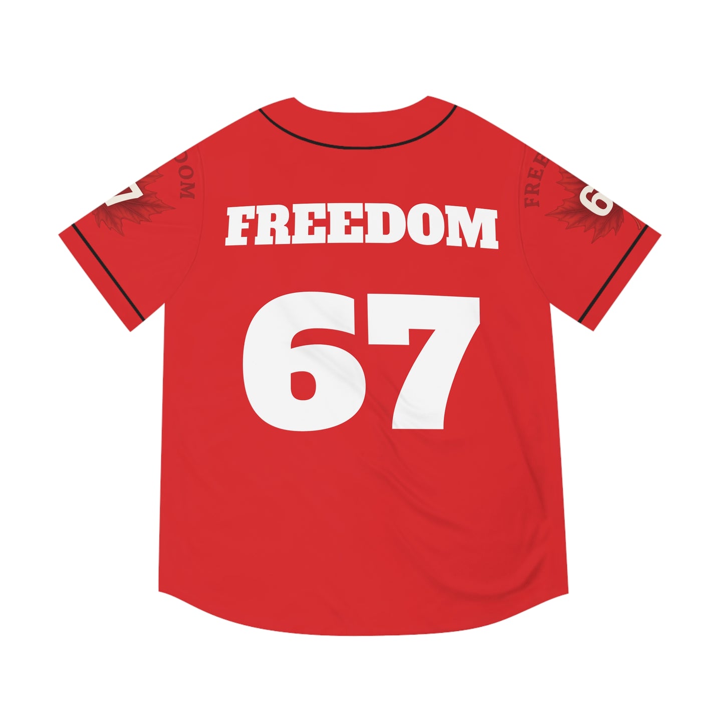 Men's Red Baseball Canada Jersey - Freedom 67