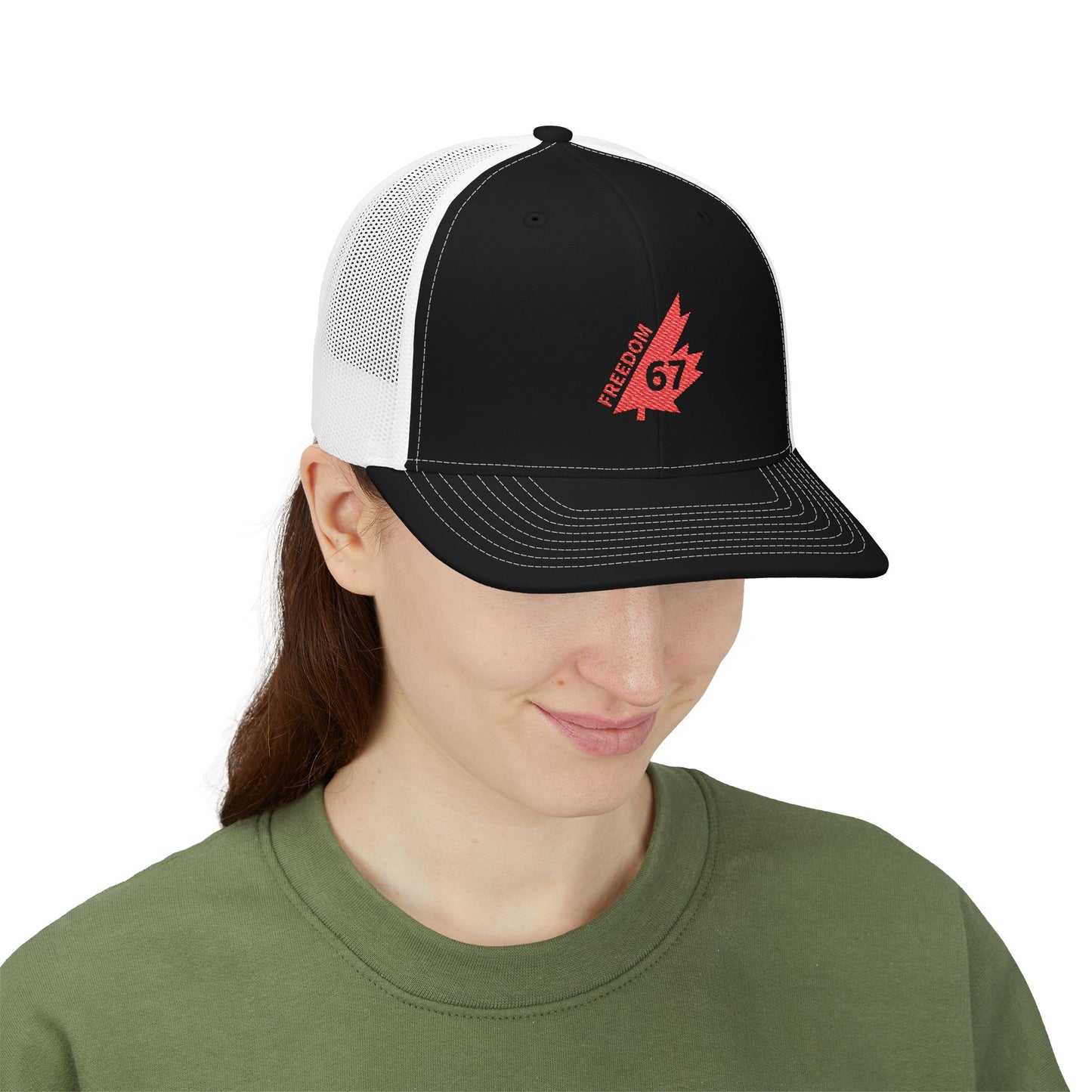 Freedom 67 Snapback Trucker Cap - Casual Summer Hat, Outdoor Adventure Gear, Gift for Him, Stylish Embroidered Cap, Trendy Men's Accessories