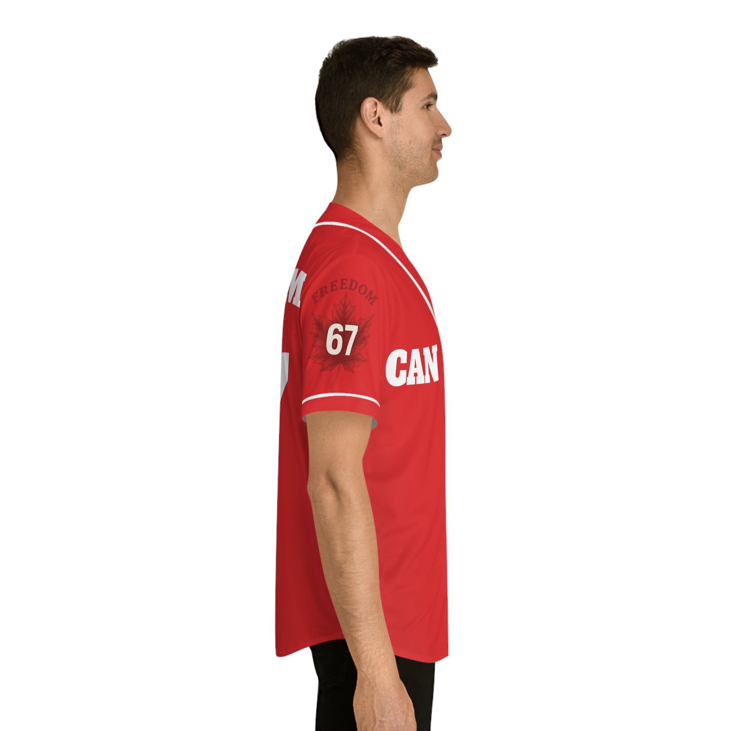 Men's Red Baseball Canada Jersey - Freedom 67
