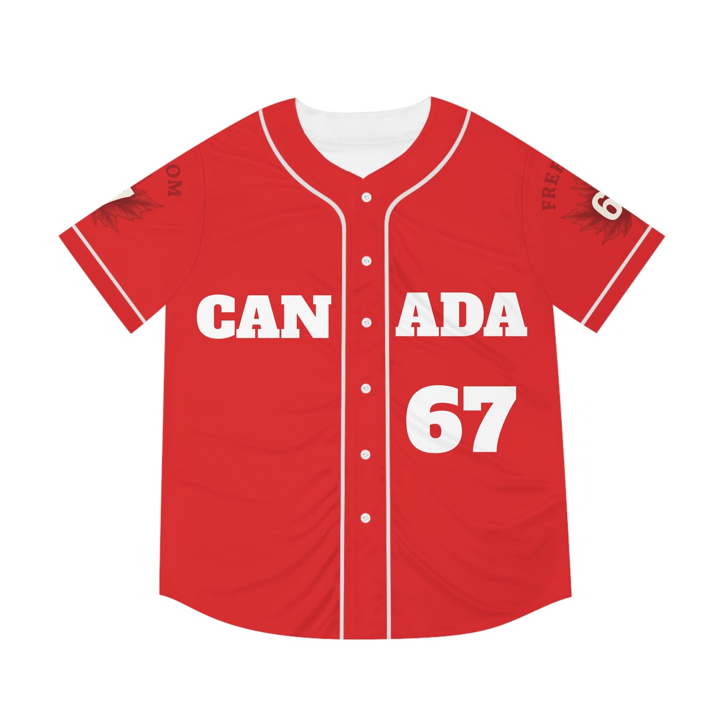 Men's Red Baseball Canada Jersey - Freedom 67