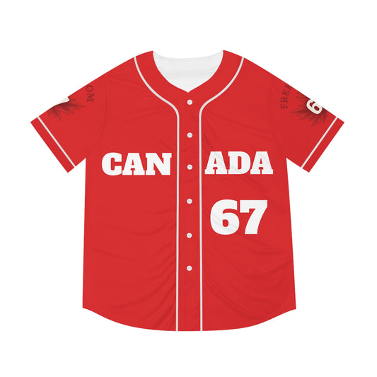 Men's Red Baseball Canada Jersey - Freedom 67