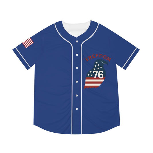 Men's Blue Baseball America Jersey - Freedom 76