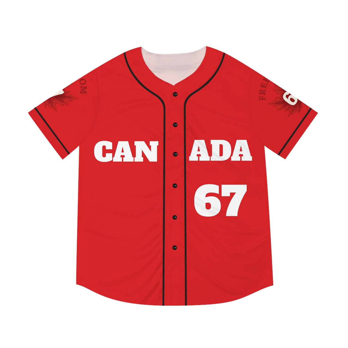 Men's Red Baseball Canada Jersey - Freedom 67