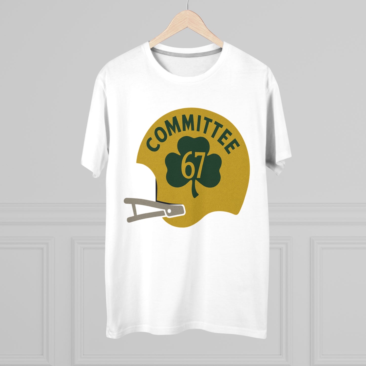 Committee 67 Football Helmet T-Shirt — Vintage Shamrock Tee