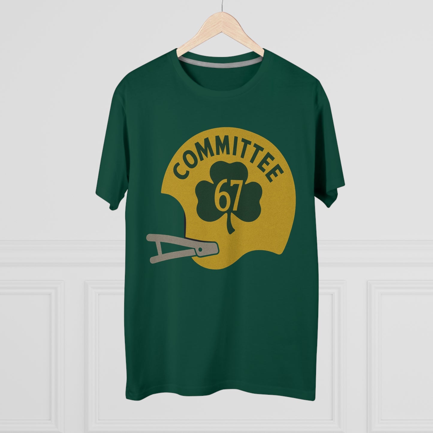 Committee 67 Football Helmet T-Shirt — Vintage Shamrock Tee