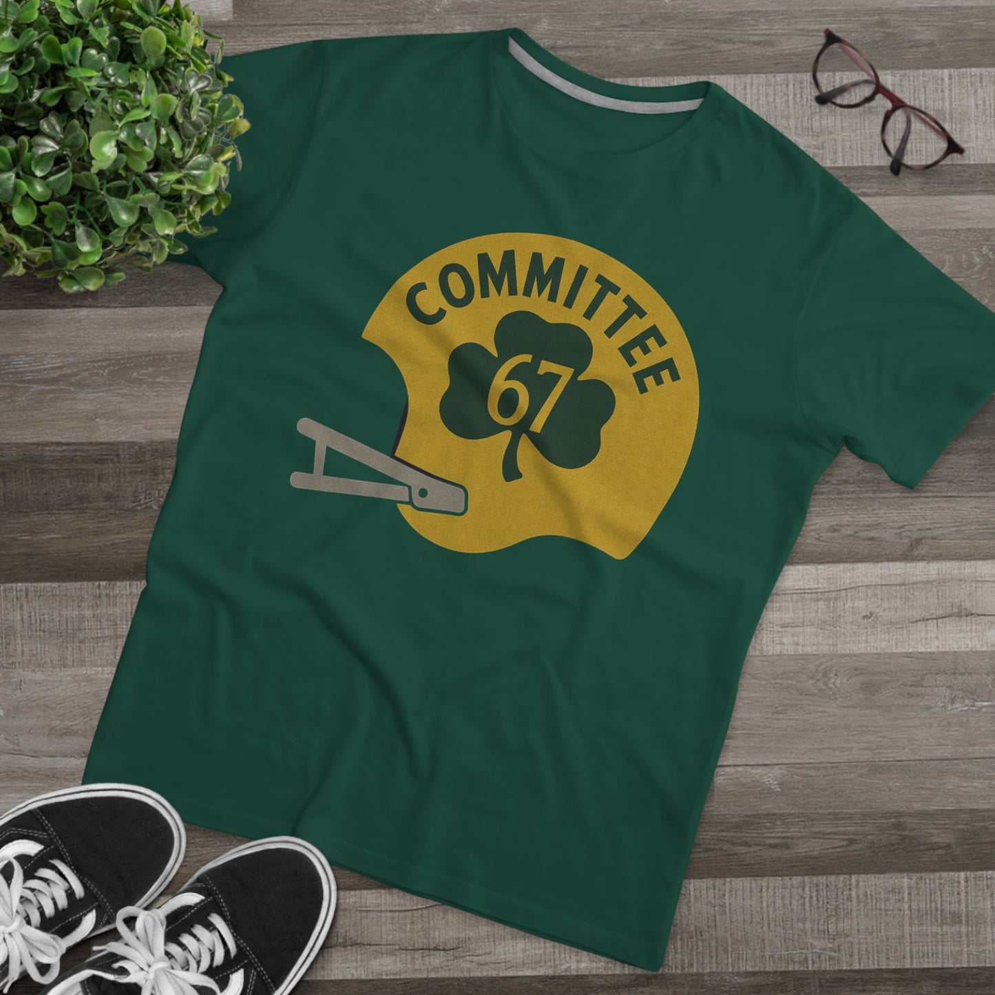 Committee 67 Football Helmet T-Shirt — Vintage Shamrock Tee