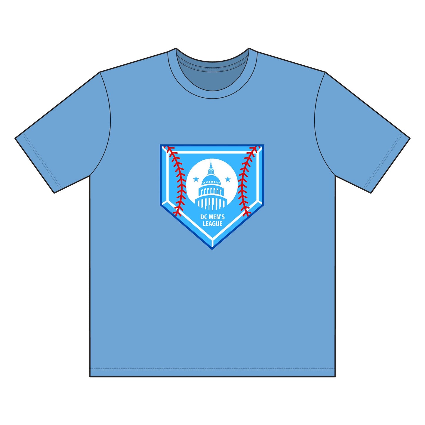 DC Men's League, Phanatics P left arm - shirt | light blue, royal blue, or red