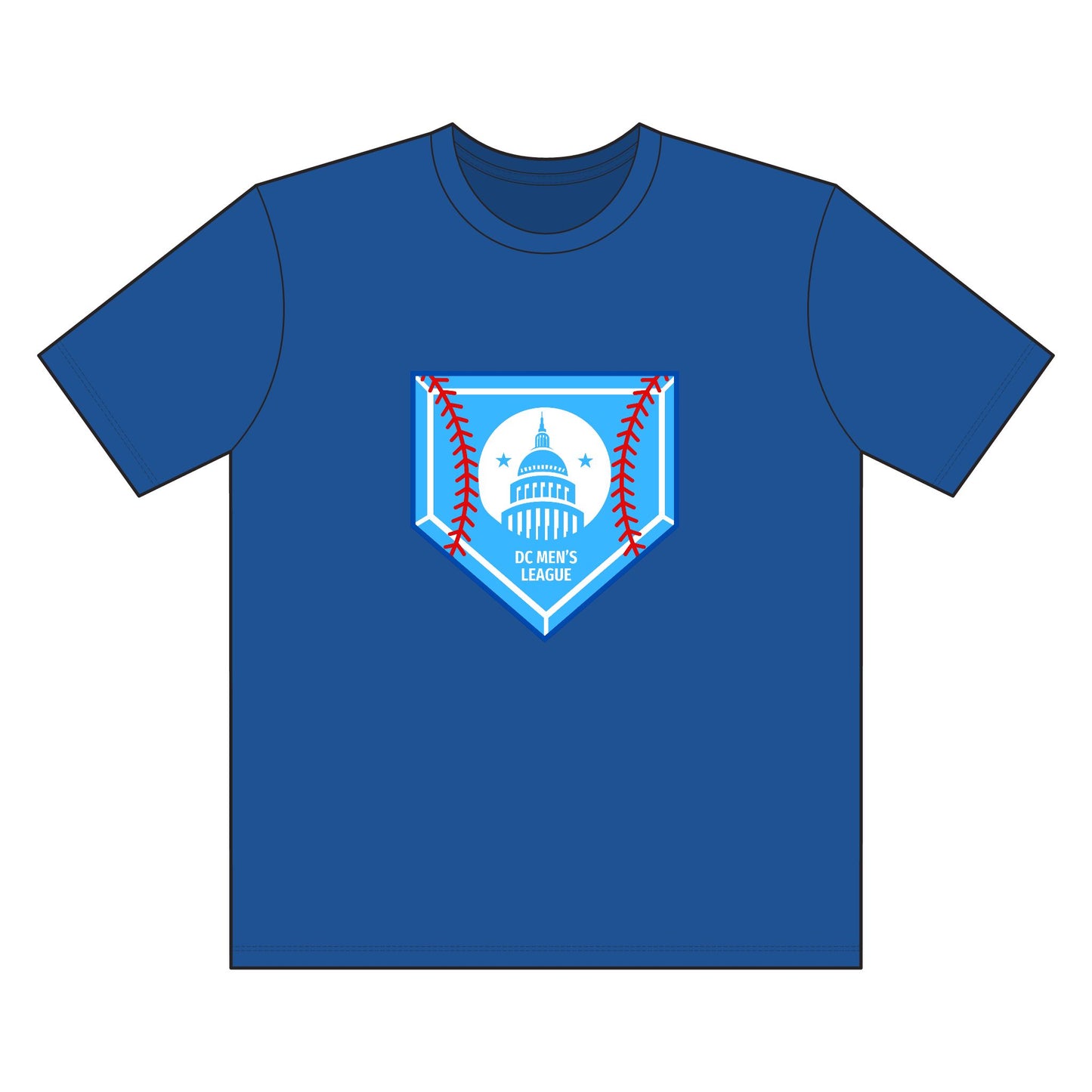 DC Men's League, Phanatics P left arm - shirt | light blue, royal blue, or red