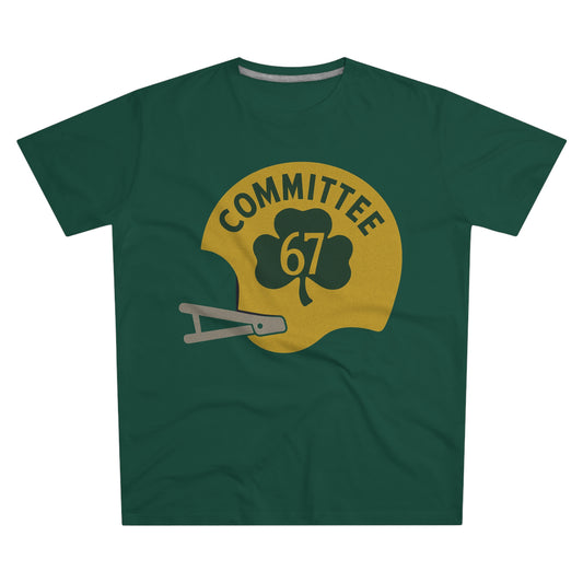 Committee 67 Football Helmet T-Shirt — Vintage Shamrock Tee
