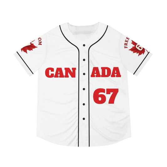 Men's White Baseball Canada Jersey - Freedom 67