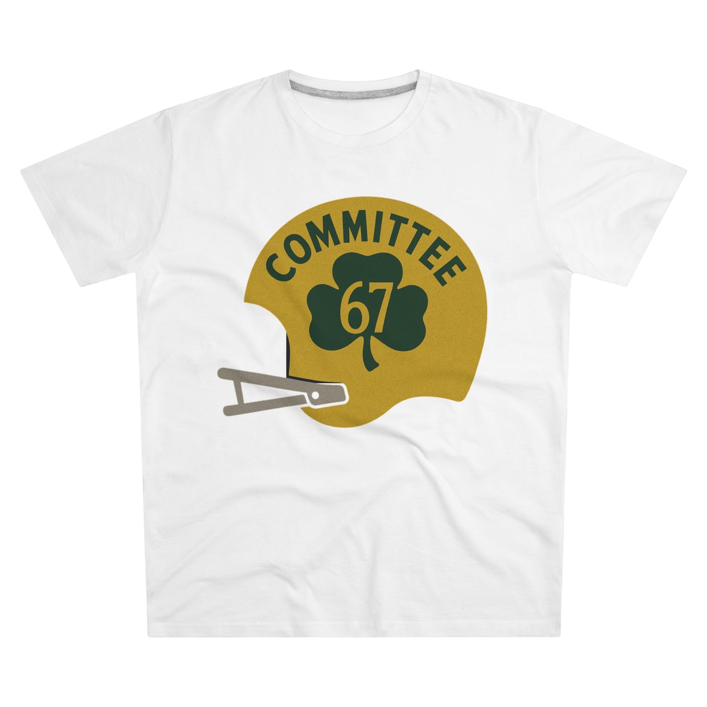Committee 67 Football Helmet T-Shirt — Vintage Shamrock Tee
